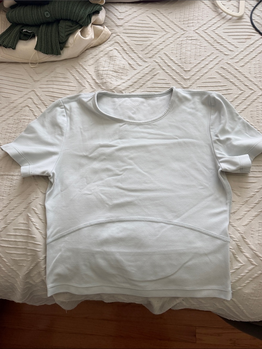 Aritzia Pale Blue Short-Sleeve Athletic Top
